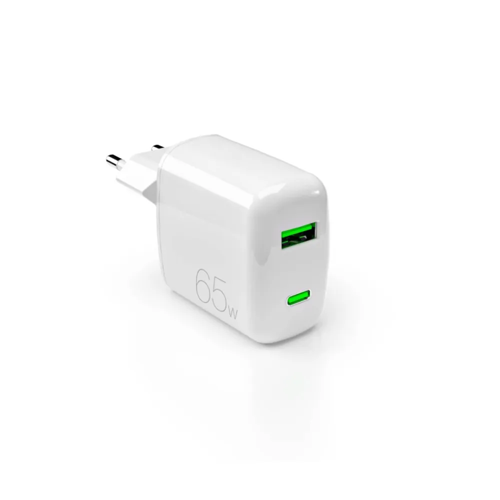 MiniPro 65W USB-C and USB-A wall charger - GAN technology Weiß