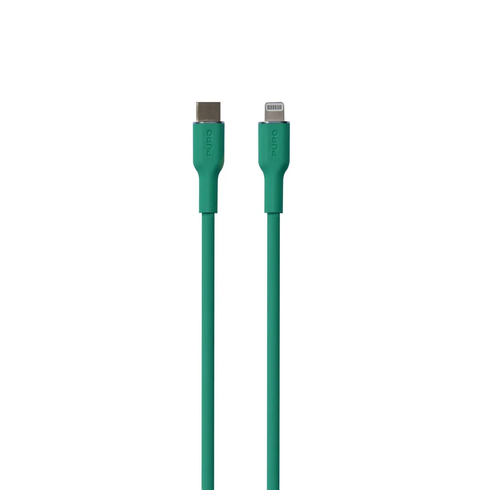 Power And Data Sync SOFT Cable From USB-C To Lightning 1,5m, Jade