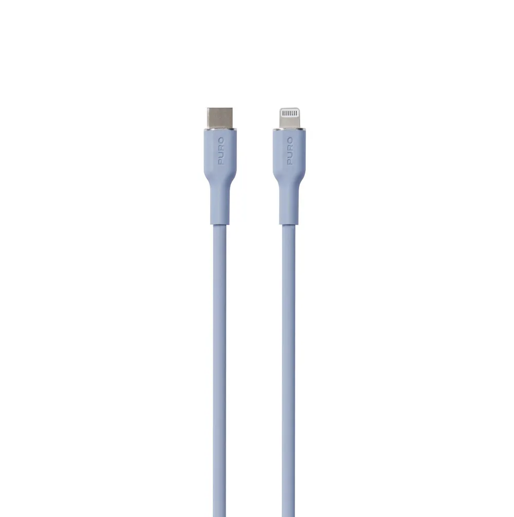 Power And Data Sync SOFT Cable From USB-C To Lightning 1,5m, Powder Blue