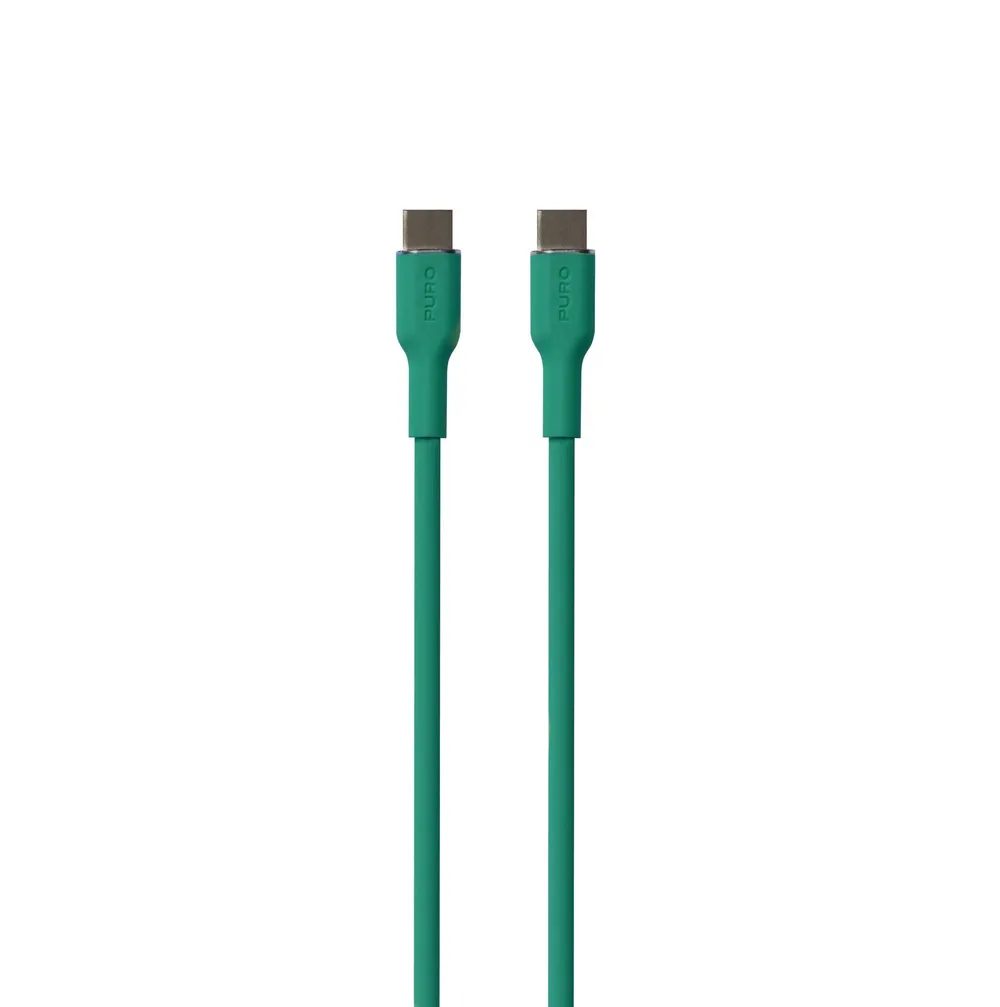 Power And Data Sync SOFT Cable From USB-C To USB-C 1,5m, Jade