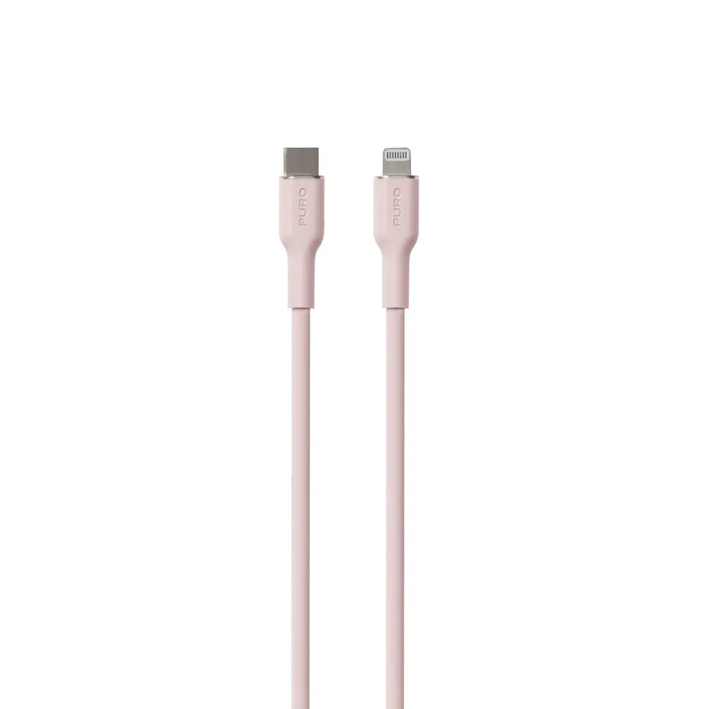 Power And Data Sync SOFT Cable From USB-C To Lightning 1,5m, Dusty Pink