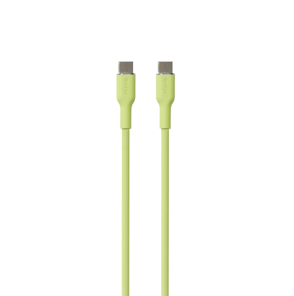Power And Data Sync SOFT Cable From USB-C To USB-C 1,5m, Matcha Green