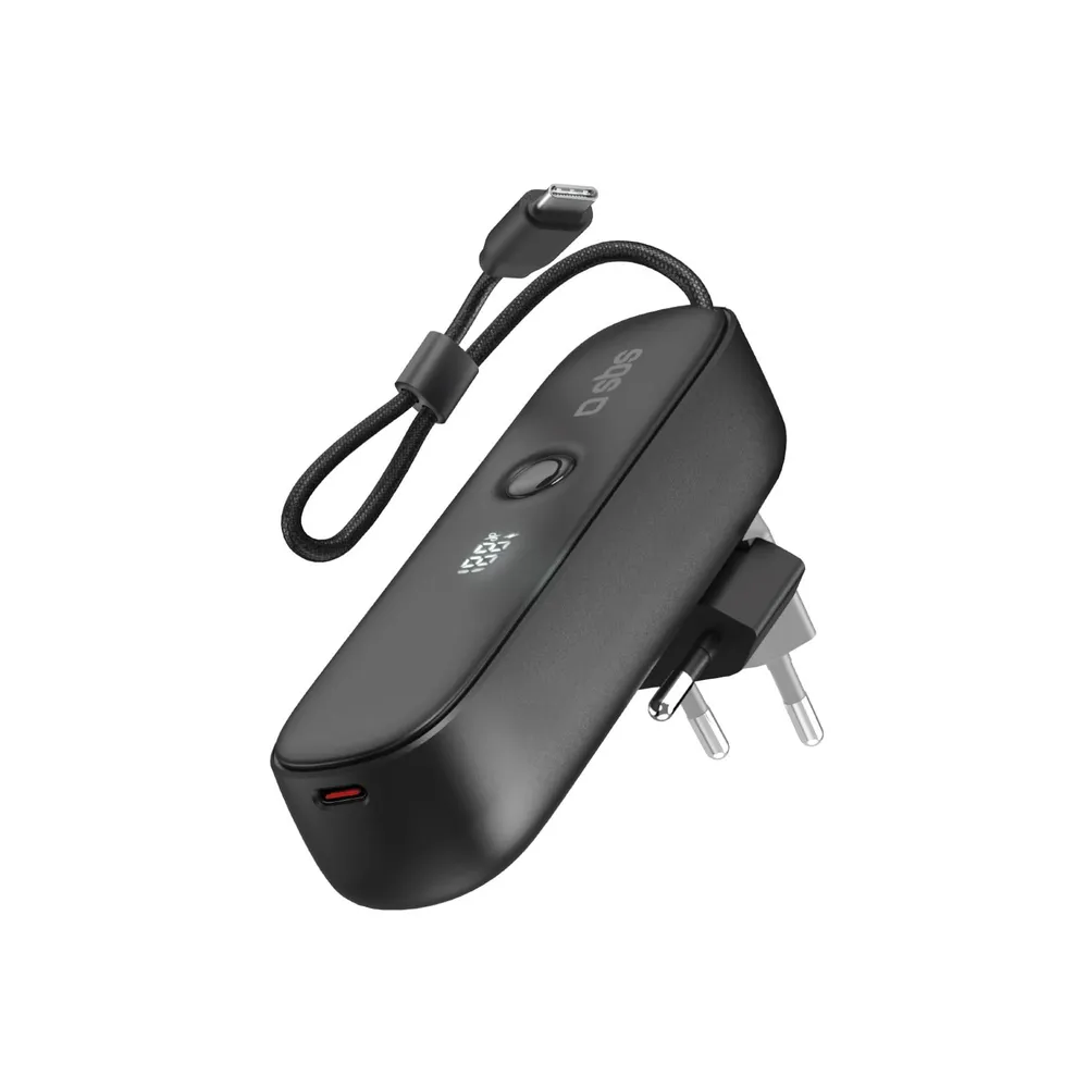 Powerbank Hybrid 5000 mAh PD 20W mit integrierter Buchse