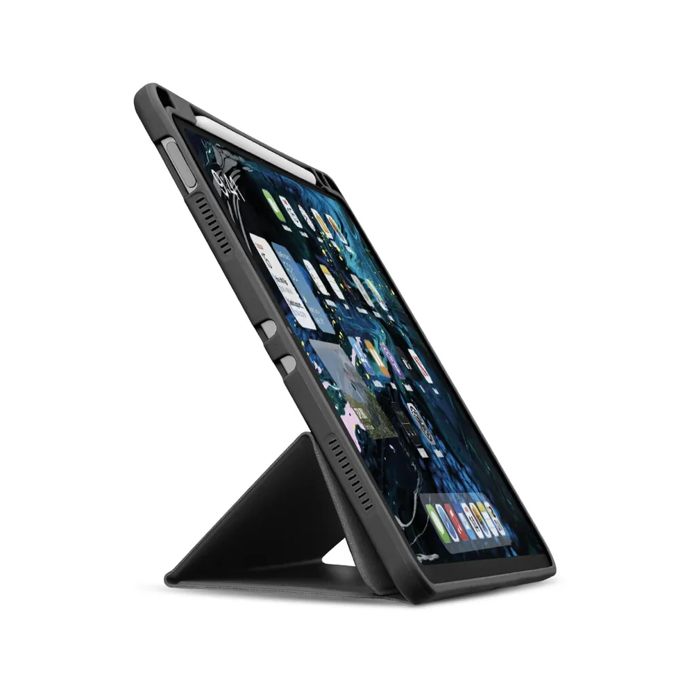 Schutzhülle in Buchform mit Stifthalter für iPad Pro 11 Zoll 2024, Schwarz Tablet-Hülle