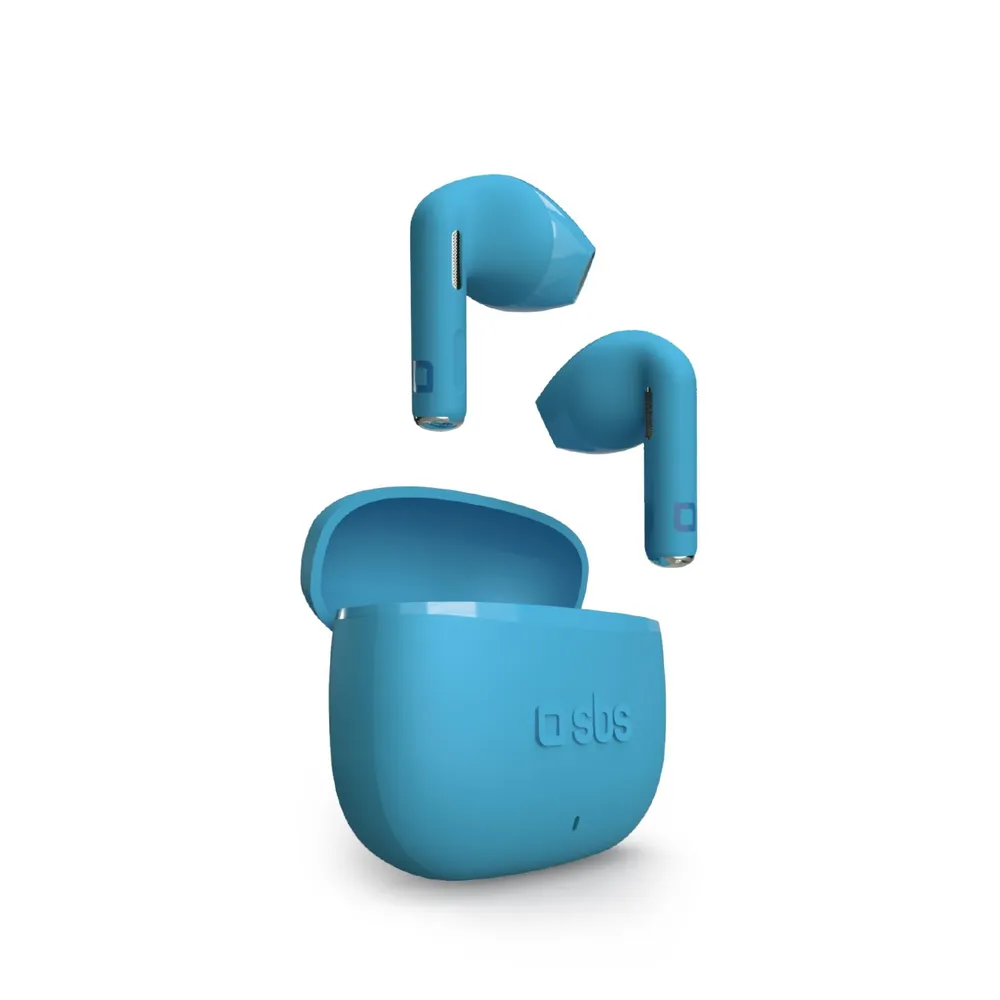 Semi-in-Ear-Ohrhörer TWS, Hellblau