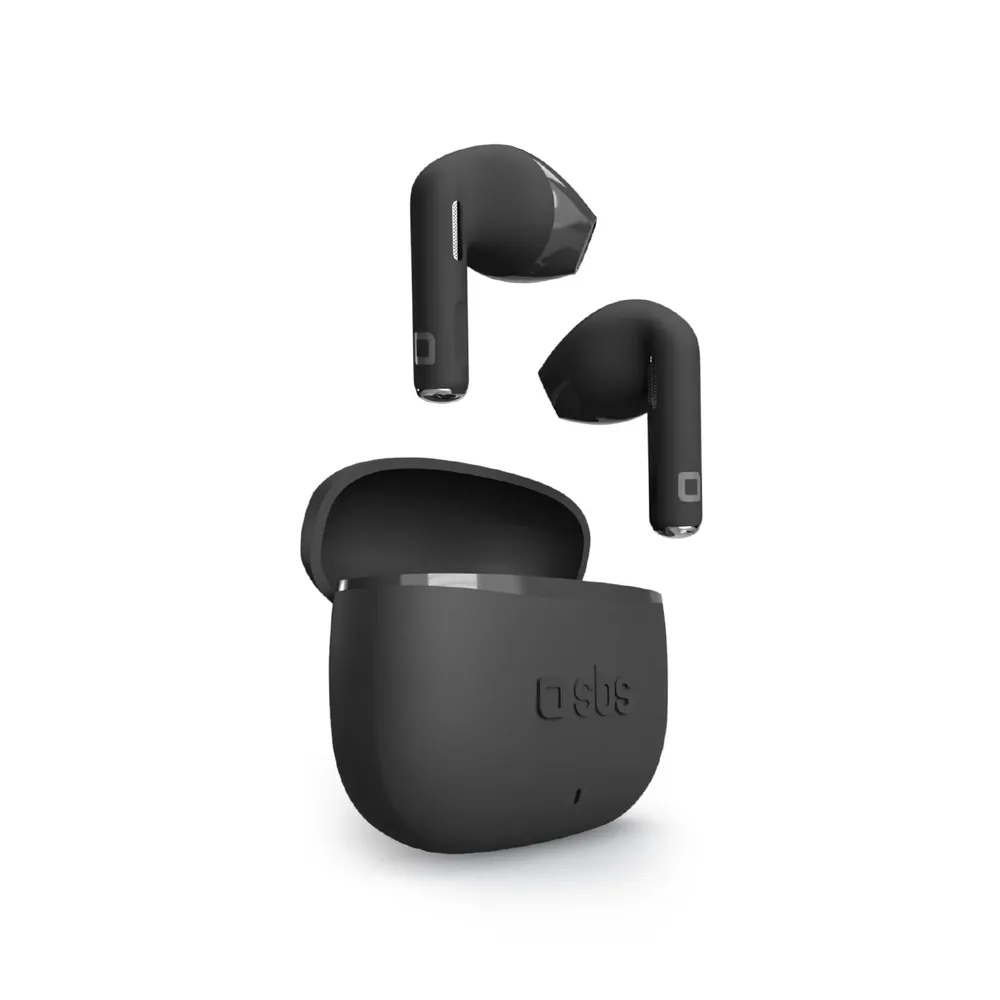 Semi-in-Ear-Ohrhörer TWS, Schwarz