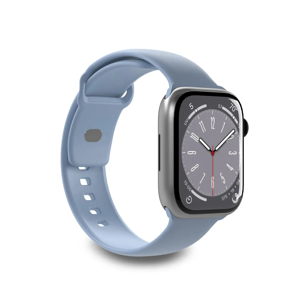 Silikonarmband für die Apple Watch 42/44/45/49 mm, Blau (PUICNAW44LBLUE)