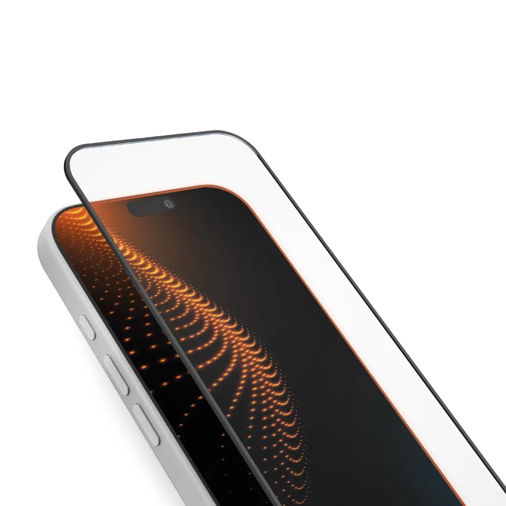 Ultra-widerstandsfähiges Schutzglas für iPhone 17 Air mit D3O-Technologie und Applikator, Schwarz