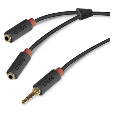 SBS Stereo-Audiokabelstecker 3,5 mm mit Signalverteiler für Mobiltelefone und Smartphone
