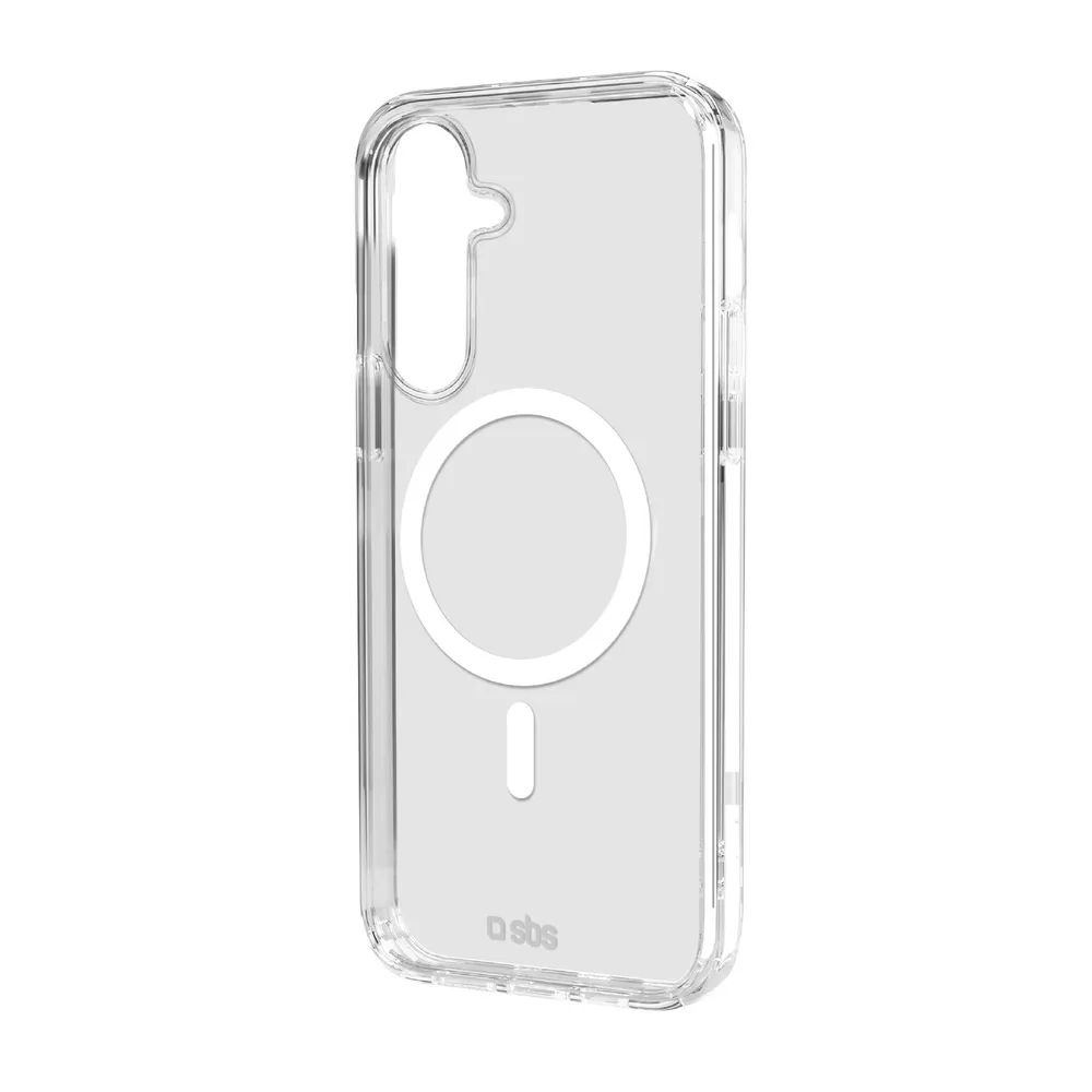 Transparente, feste Hülle, kompatibel mit magnetischer, kabelloser Aufladung für Samsung Galaxy S25, Transparent