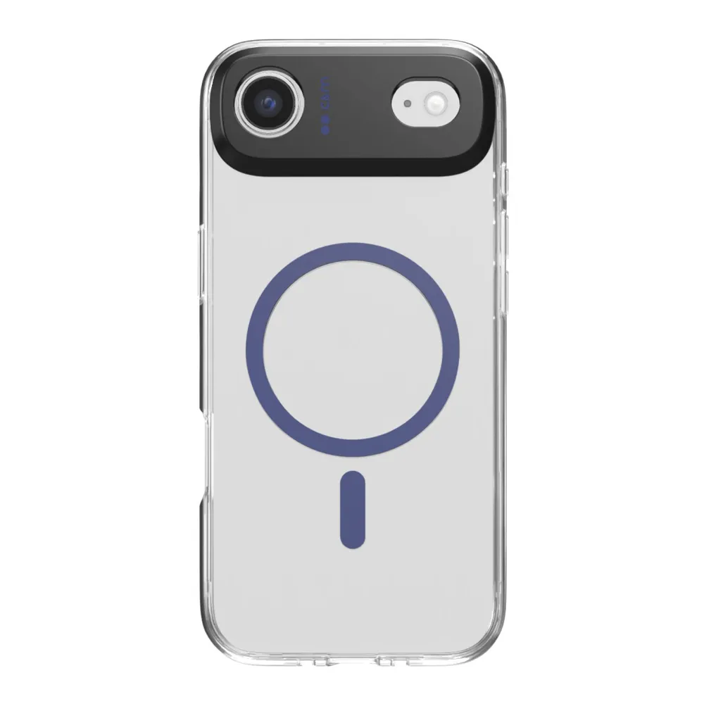 Transparente Hülle, kompatibel mit MagSafe-Aufladung für iPhone 17 Air, Blau