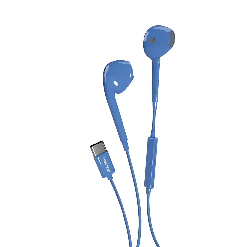 Tubb Kabelgebundene Ohrhörer mit USB-C-Anschluss, Blau