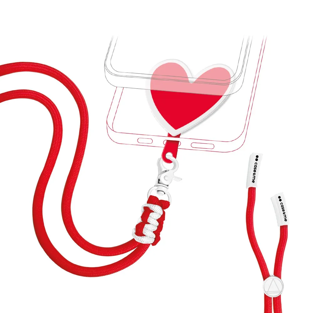 Universal-Smartphone-Halsband in Herzform Red