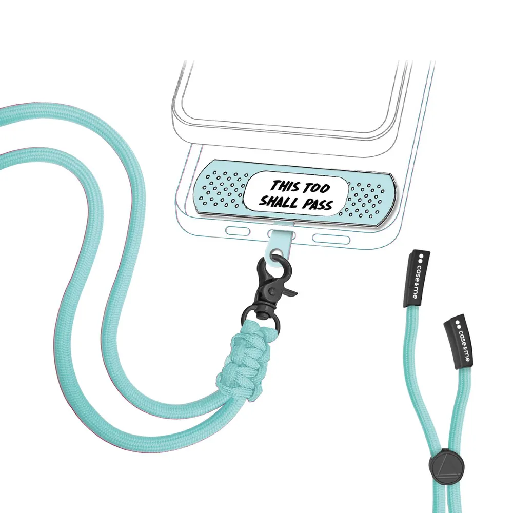 Universal-Smartphone-Halsband in Pflasterform Hellblau