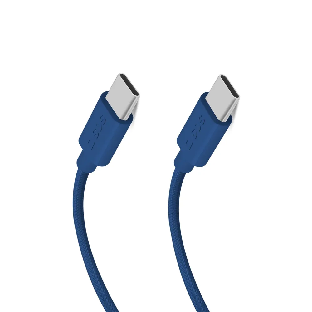 USB-C - USB-C-Textilkabel mit Kabelhalter, 1,5 Meter (TECABLETISSUETCCB)