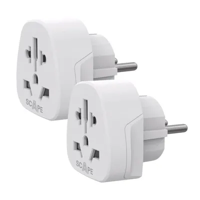 Scape Travel 830 Schuko Typ F Kompakter Universal-Reiseadapter 250 V 10 A 2300 W