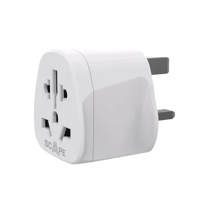Scape Travel 830 Typ G Universal-Reiseadapter, kompatibel mit A/B/C/G/I, 250 V, 10 A, 2500 W
