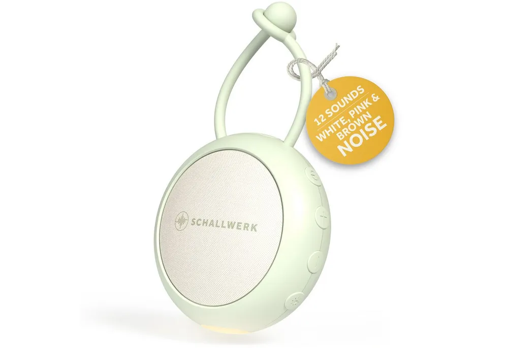 Schallwerk Einschlafhilfe White Noise Machine Babys und Erwachsene Einschlaf- und Durchschlafhilfe (tragbar, Nachtlicht, lange Akku Laufzeit, Timer, Schlaufe)