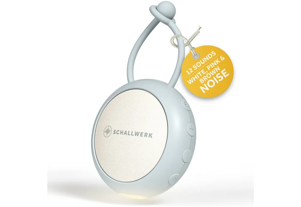 Schallwerk Einschlafhilfe White Noise Machine Babys und Erwachsene Einschlaf- und Durchschlafhilfe (tragbar, Nachtlicht, lange Akku Laufzeit, Timer, Schlaufe)