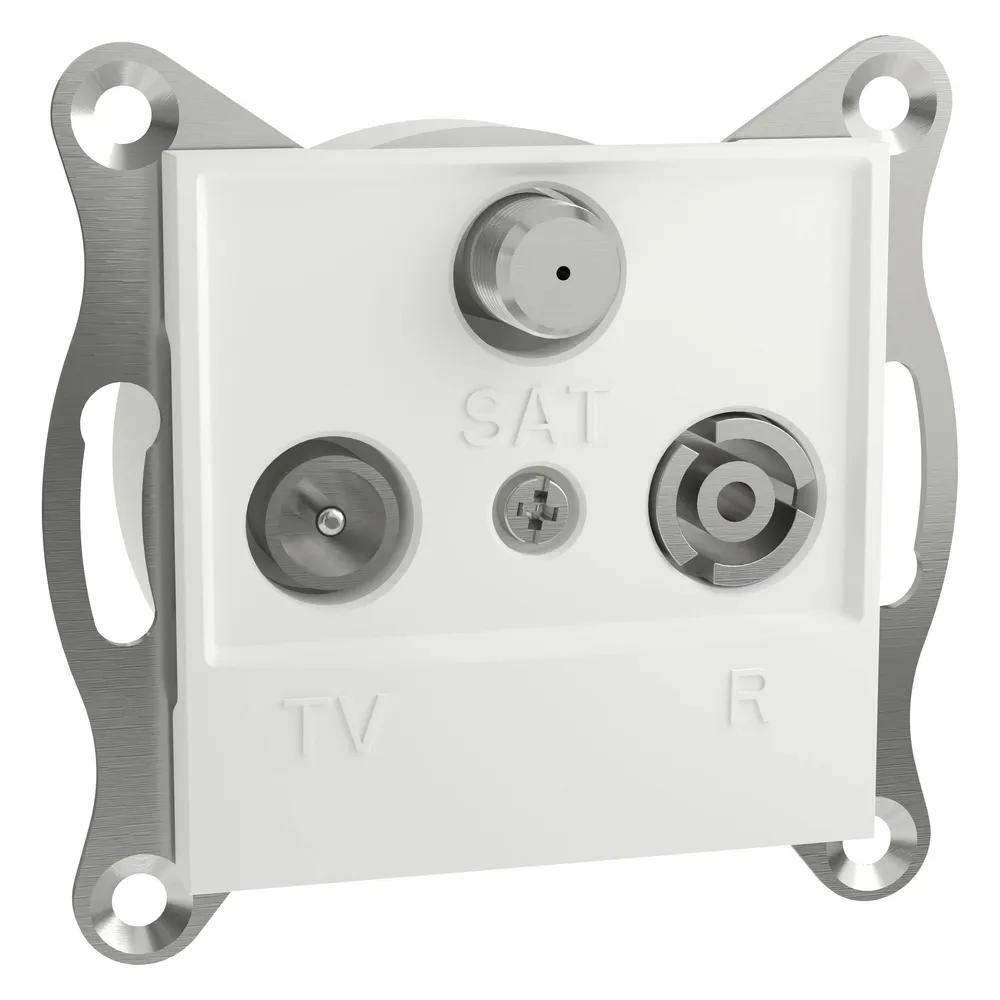 Schneider Electric TV-, Radio-, SAT-Steckdose Asfora Weiss (RAL 9003) EPH35701