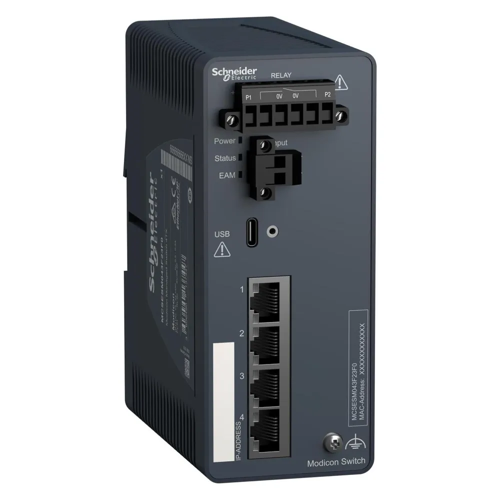 Schneider Electric Schneider Modicon Managed MCSESM043F23F0Switch -4 Ports für Kupfer - Kupferdraht