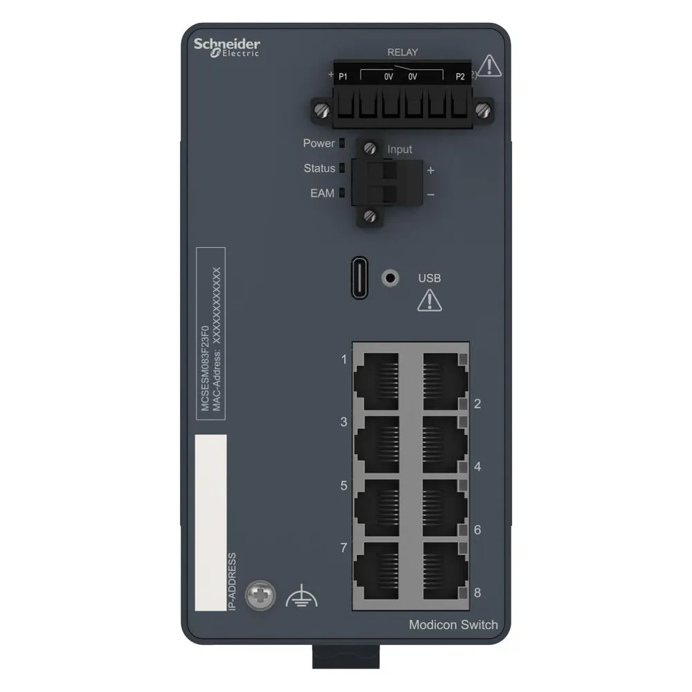 Schneider Electric Schneider Modicon Managed MCSESM083F23F0Switch -8 Ports für Kupfer - Kupferdraht