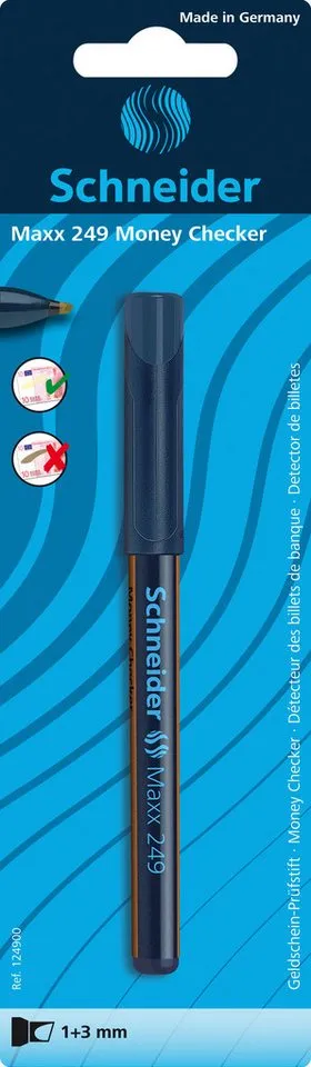 SCHNEIDER Tresor Schneider Geldschein-Prüfstift Maxx249 Blister 1 Stück