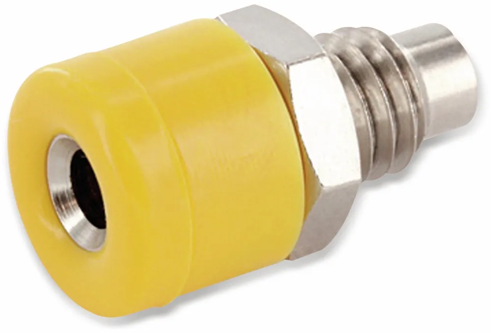 SCHNEPP Zwerg-Einbaubuchse, 2,6 mm, gelb