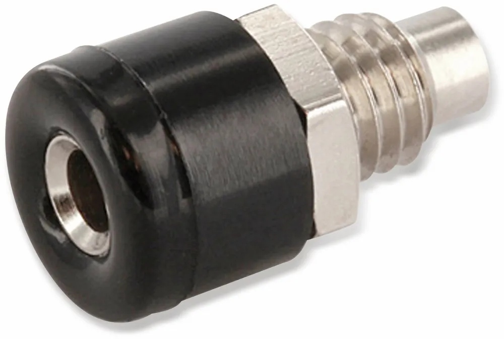 SCHNEPP Zwerg-Einbaubuchse, 2,6 mm, schwarz