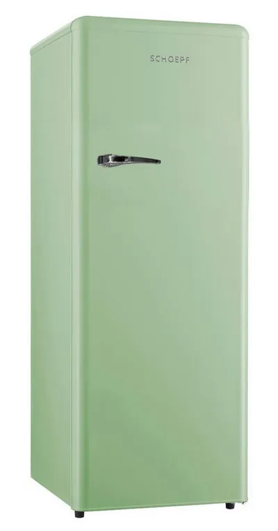 SCHOEPF Vollraumkühlschrank RKS245SG, 145,60 cm hoch, 54.5 cm breit, LED-Beleuchtung, Retro-Design, 238l Nutzinhalt