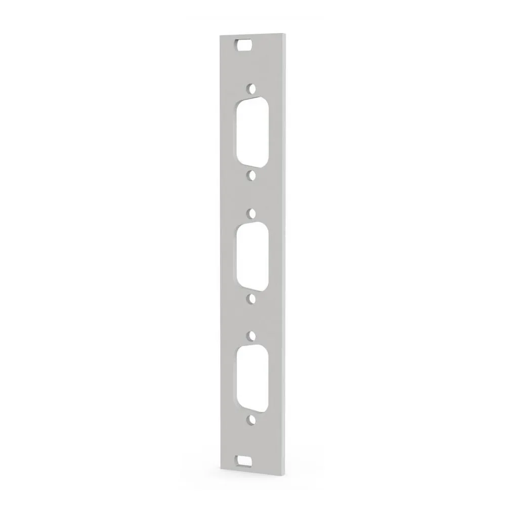 Schroff Frontplatte SUB-D Ausbruch - TEILFRONTPL.3HE 4TE 3X9 DC