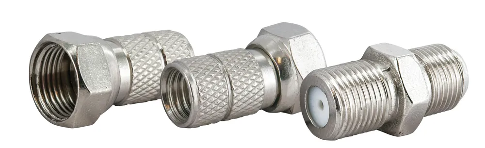 F-Stecker 3-er Set (Ø 6,5 mm) KVBS65 - 1 F-Verbinder + 2 F-Stecker