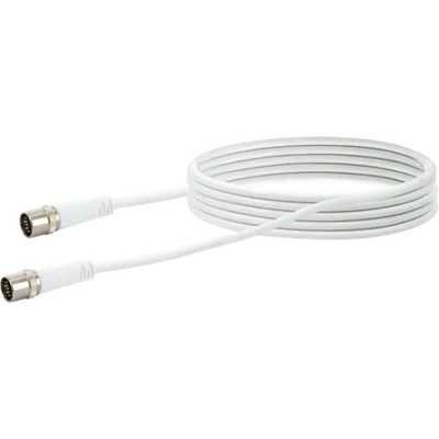 SAT-Anschlusskabel F-Quick-Stecker, 5 m, Weiß