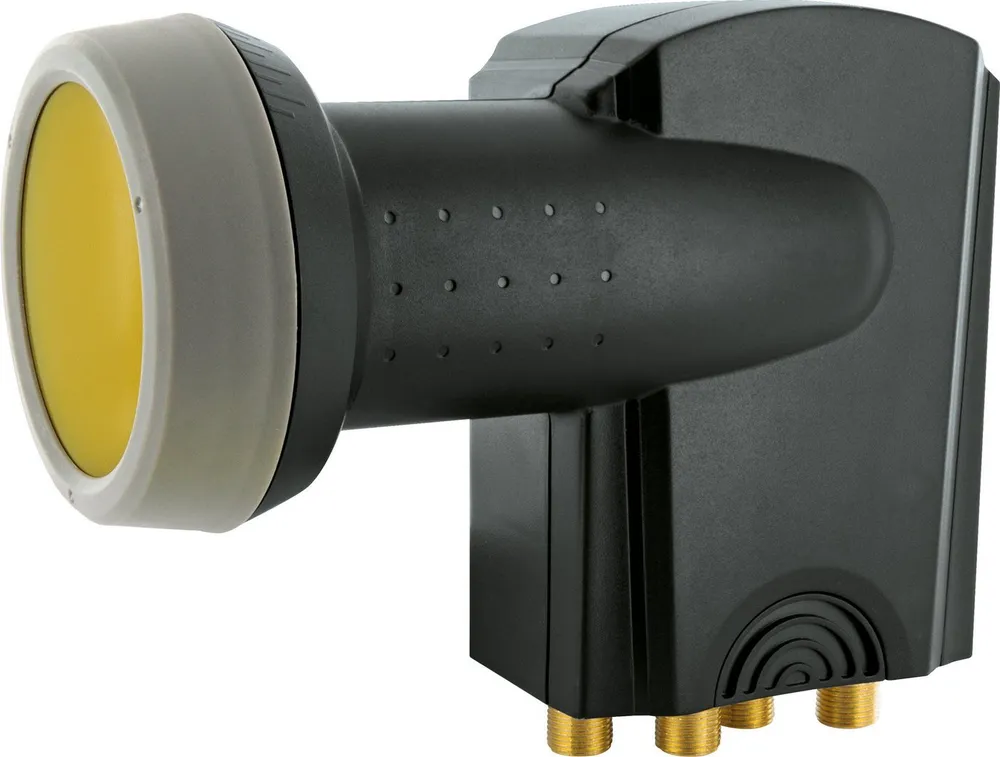 Schwaiger 714371 Universal-Quad-LNB (für 4 Teilnehmer, herausziehbare Wetterschutzabdeckung, anthrazit)