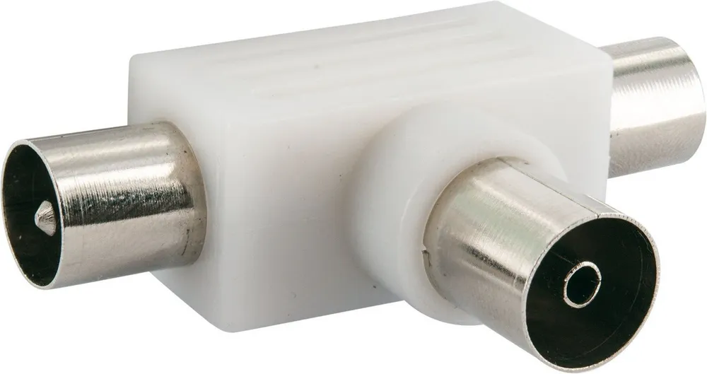 Schwaiger ASV25 532 TV-Adapter IEC Stecker zu IEC Buchse, für Kabel- und Antennenanlagen