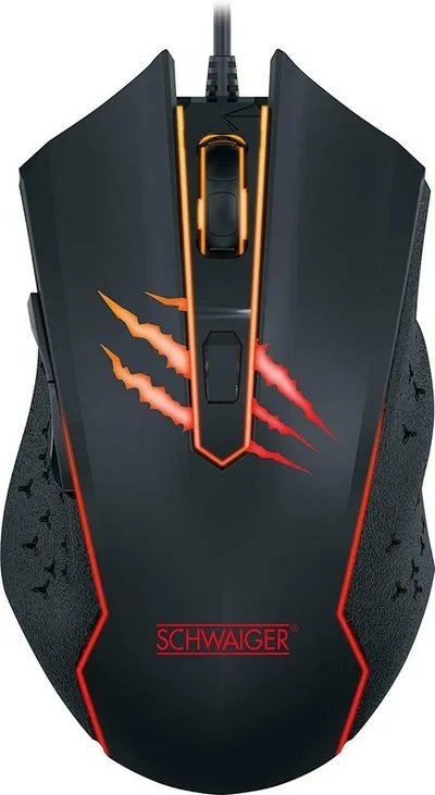 Schwaiger Gaming Maus, RGB Beleuchtung, Computer Maus mit Kabel Gaming-Maus