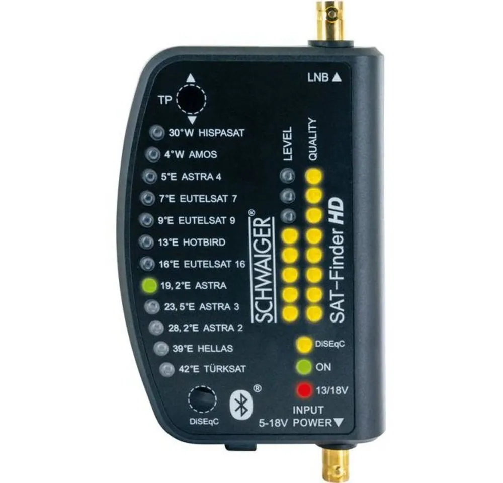 Schwaiger SAT-Finder HD SF9003BT SAT-Antenne (digital, mit Bluetooth und eigener App, SAT-Einstellgerät)