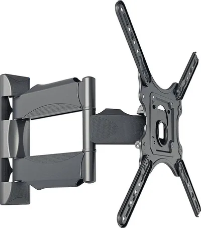 Schwaiger TV-Wandhalterung 719420, (bis 75 Zoll, neigbar, schwenkbar, drehbar, bis 35kg, bis 400x400mm, integrierte Kabelführung, schwarz)
