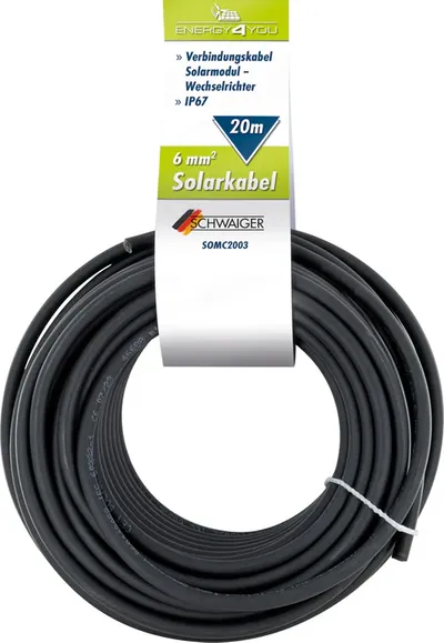 Solar Installationskabel 6mm², 20m