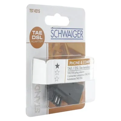 Schwaiger TAE/DSL Steckeradapter TAE-F Stecker Buchse