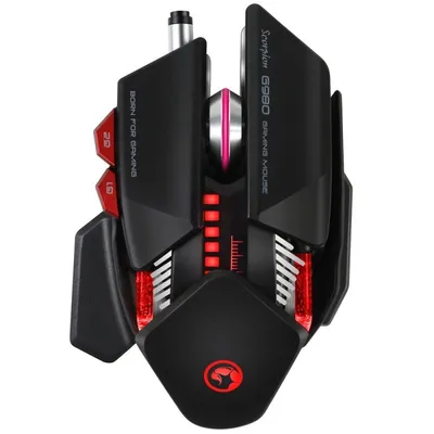 Ratón Scorpion MA-G980 Gaming USB 6000DPI Schwarz RGB 6 Tasten Ergonomisch