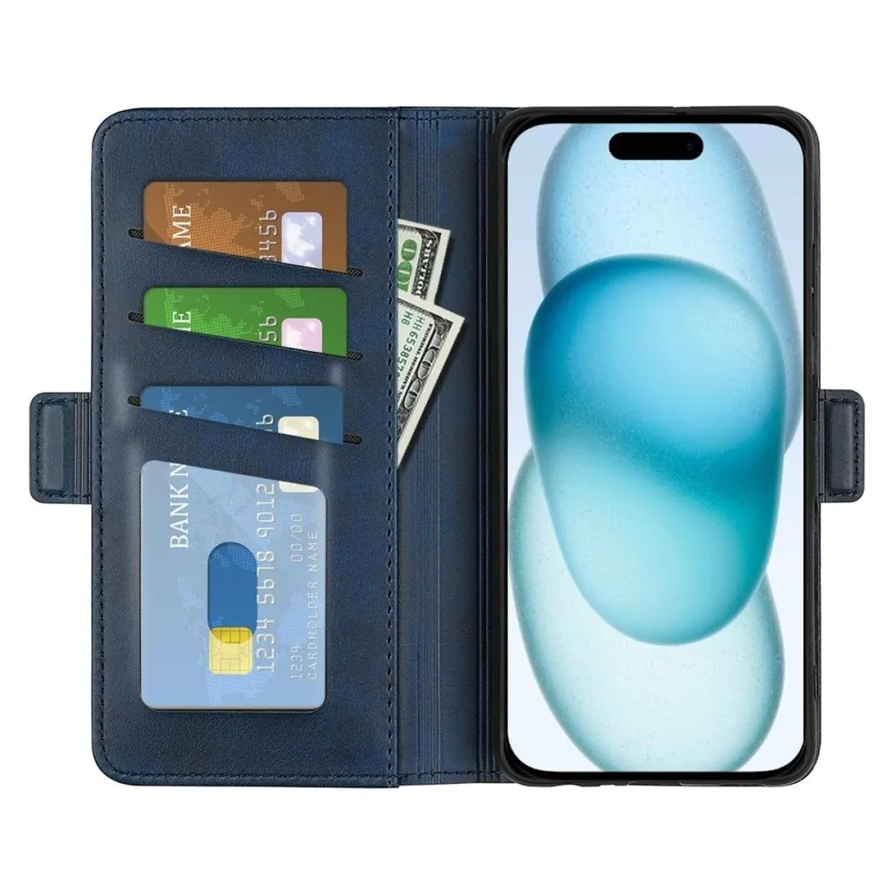 Screenguard CardLounge Apple iPhone 15 Plus Leder Hülle (Apple iPhone 15 Plus)
