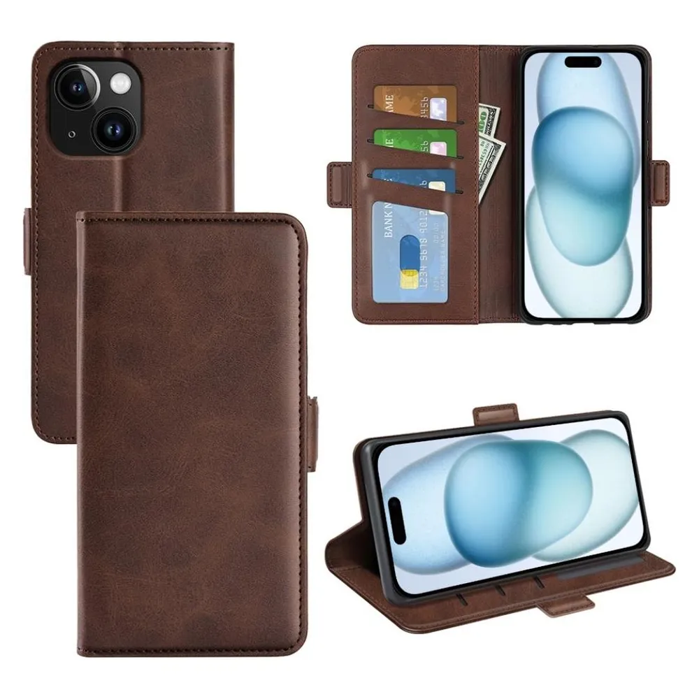 Screenguard CardLounge Apple iPhone 15 Plus Leder Hülle (Apple iPhone 15 Plus)