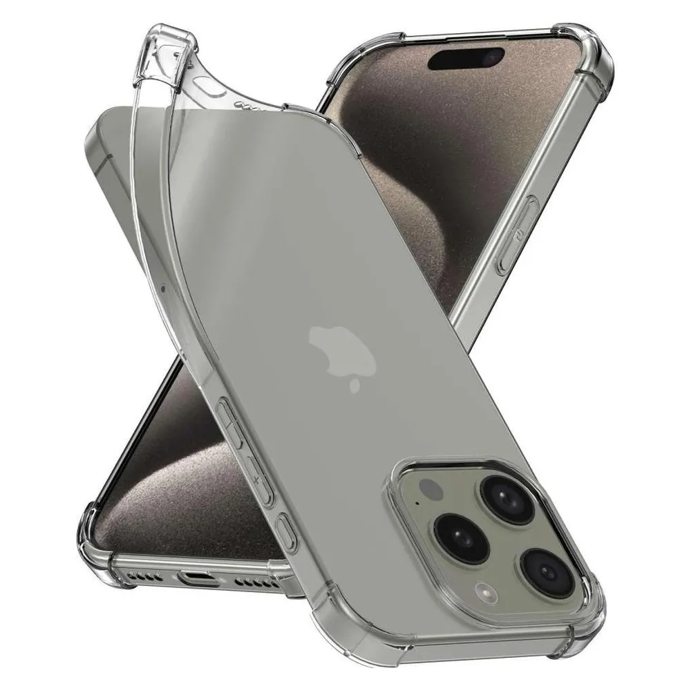 Screenguard Apple iPhone 15 Pro Hülle Crystal Soft Airbag Bumper