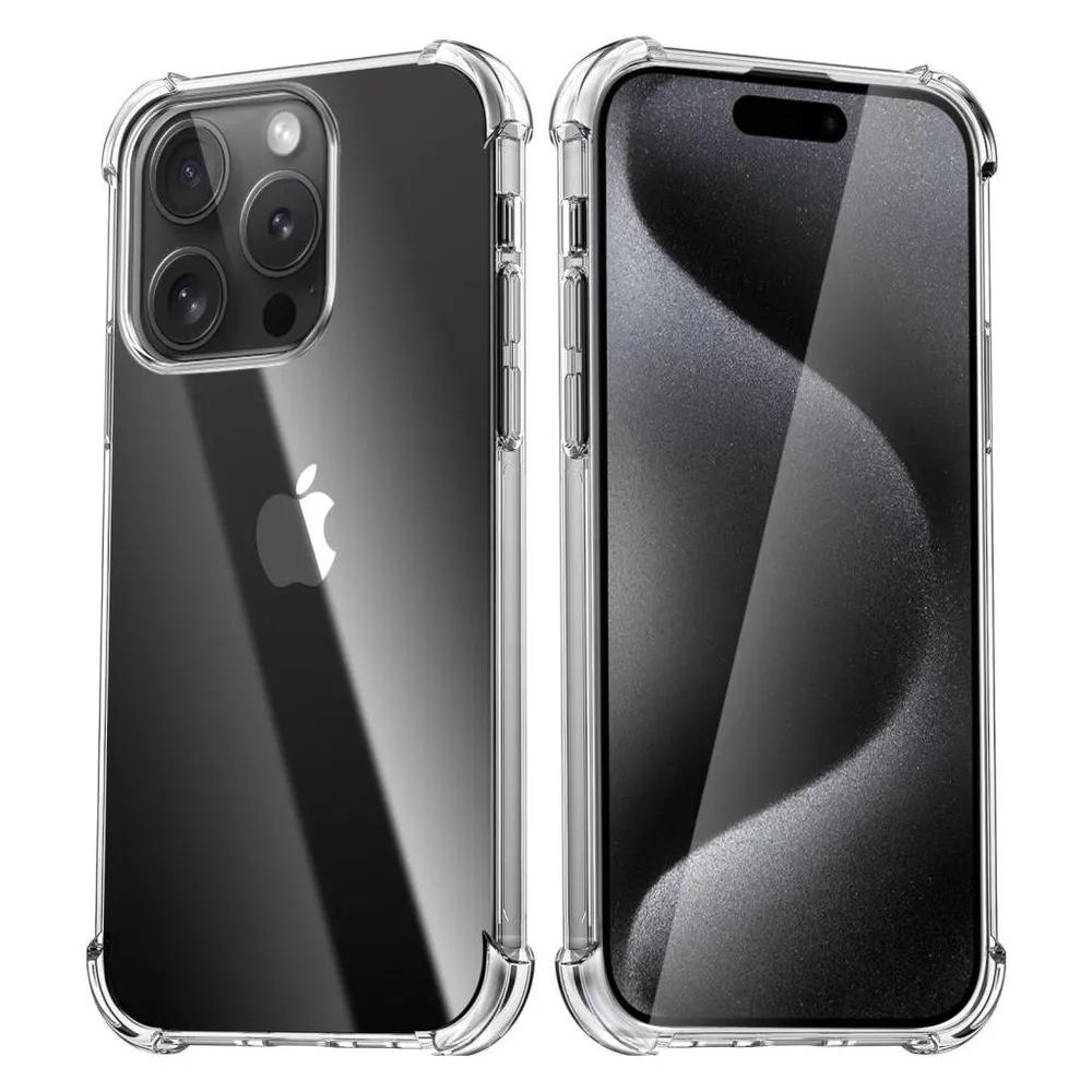 Screenguard Apple iPhone 15 Pro Max Hülle Crystal Soft Airbag Bumper
