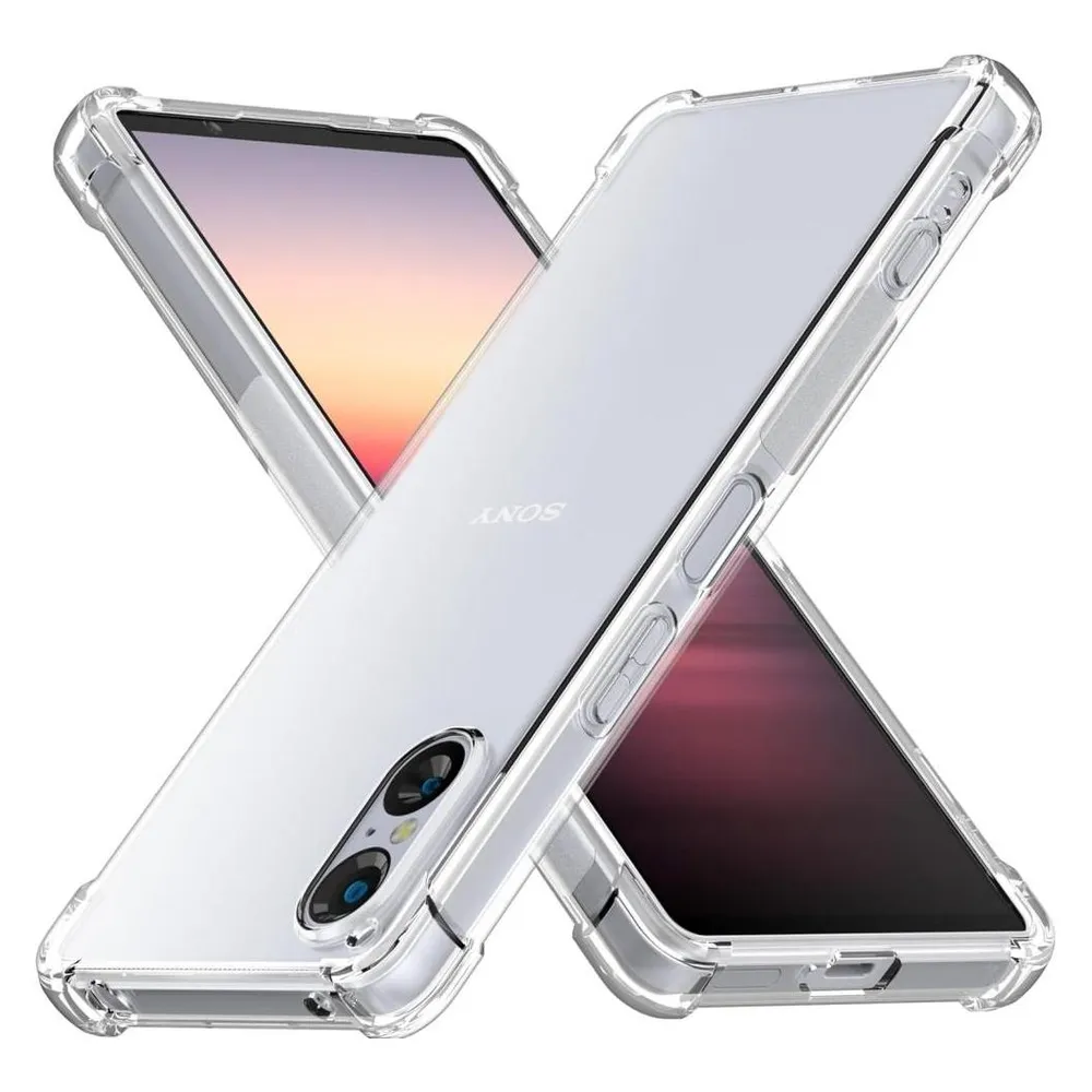 Screenguard Sony Xperia 5 V Hülle Crystal Soft Airbag Bumper