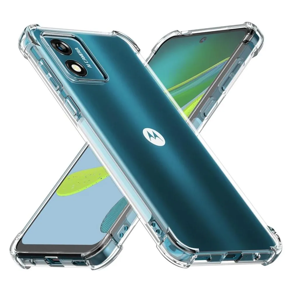 Screenguard Motorola Moto E13 Hülle Crystal Soft Airbag Bumper