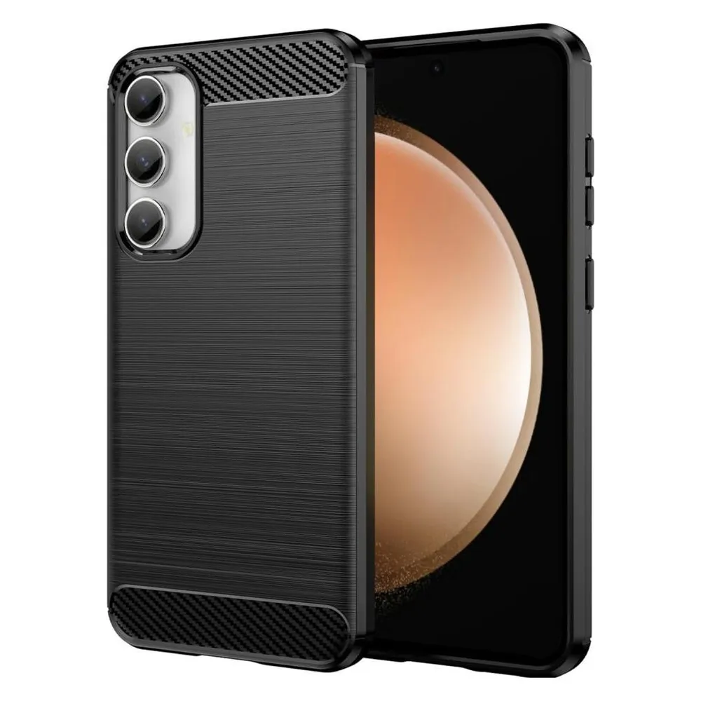 Screenguard Samsung Galaxy S23 FE Hülle Carbon Brushed Soft TPU