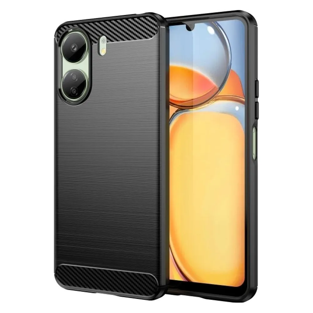 Screenguard Xiaomi Redmi 13C Hülle Carbon Brushed Soft TPU