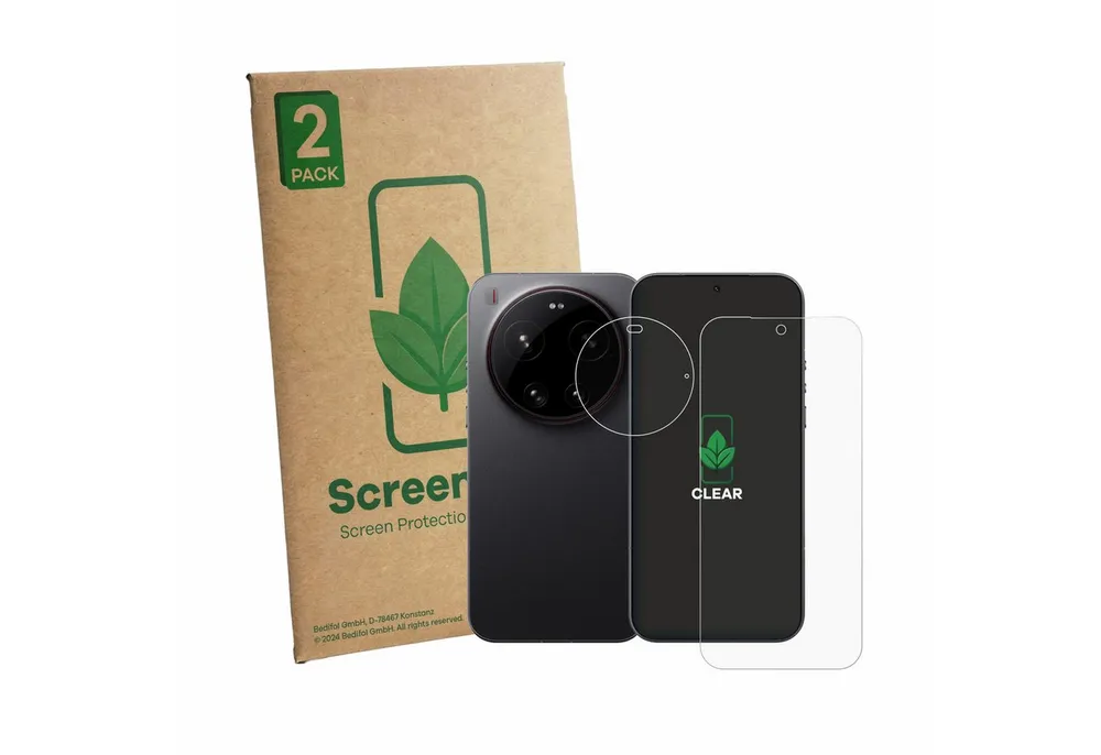ScreenLeaf Displayschutzfolie Schutzfolie für Xiaomi 17 Ultra (Display+Kamera), 2 Stück, nachhaltiger Displayschutz Schutz Folie Klar Transparent